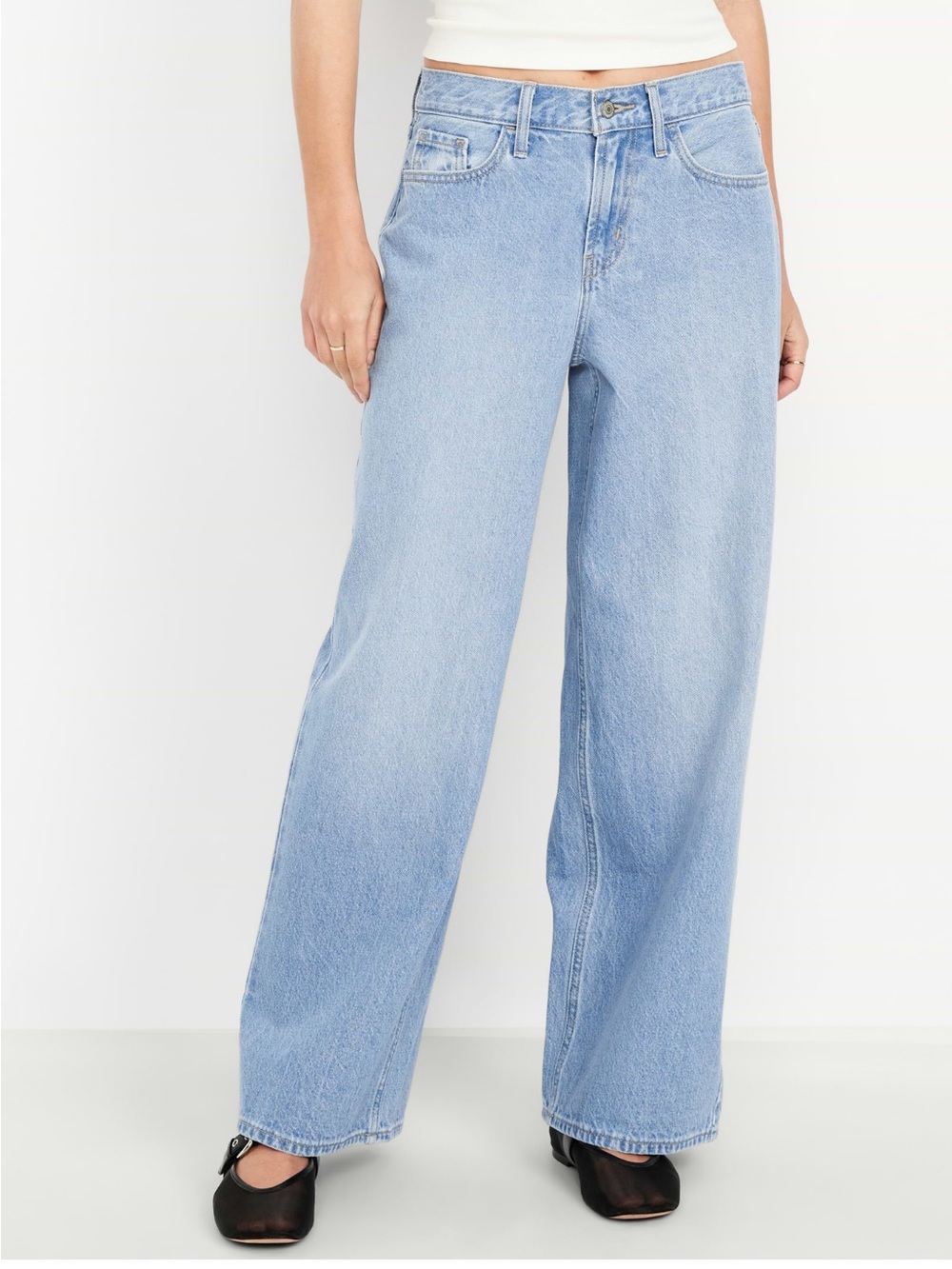 Old Navy Mid-Rise Wow Baggy Wide Leg Jeans